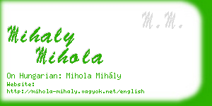 mihaly mihola business card