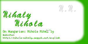 mihaly mihola business card